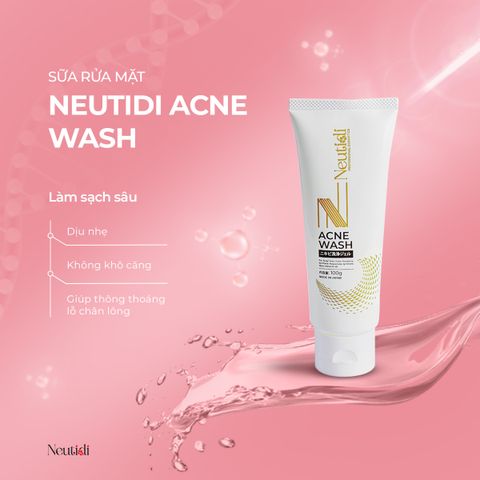Bộ Chăm Sóc Da NEUTIDI: Sữa Rửa Mặt Giảm Mụn và Gel Dưỡng Ẩm Nhật Bản - Giải Pháp Hoàn Hảo Cho Da Dầu Mụn