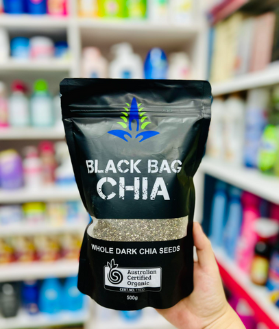 Hạt Chia Đen 500G - Ngũ Cốc Tốt Cho Sức Khỏe, Omega-3 Cao, Hỗ Trợ Tiêu Hóa, Chất Xơ Dồi Dào - Sản Phẩm Nhập Khẩu Từ Úc