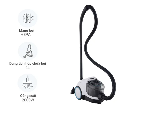 Máy Hút Bụi Có Dây Bosch BGS21WHYG 2000W 2 Lít - Hút Mạnh Mẽ, Tiện Lợi cho Nhà Cửa Sạch Sẽ, Bảo Hành 24 Tháng