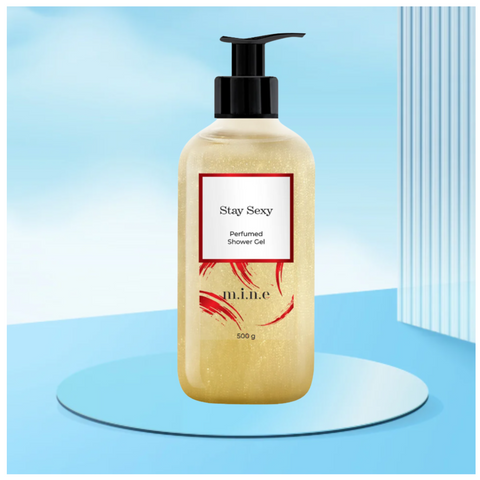Gel tắm Mine Stay Sexy - Sữa Tắm Hương Nước Hoa Cao Cấp 500g, Giúp Da Sáng Khỏe và Thoải Mái, Phụ Nữ Tự Tin Hơn