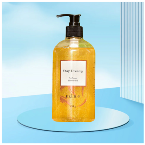 Gel tắm Mine Stay Dreamy - Sữa tắm hương nước hoa cao cấp 500g, làm sạch & giữ ẩm, mang lại cảm giác tươi mới & quyến rũ.