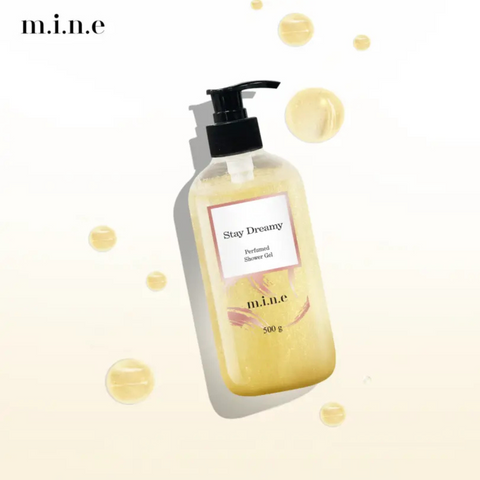 Gel tắm Mine Stay Dreamy - Sữa tắm hương nước hoa cao cấp 500g, làm sạch & giữ ẩm, mang lại cảm giác tươi mới & quyến rũ.
