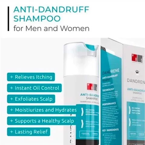 Dầu gội chống gàu và tẩy tế bào chết DANDRENE SHAMPOO 205ml - Giúp kiểm soát ngứa, bong tróc, cho tóc khỏe mạnh, hiệu quả từ Mỹ