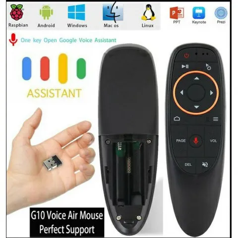 Điều khiển Remote Chuột bay Voice G10s - Tìm kiếm giọng nói thông minh cho Tivi Smart và Android Box, hỗ trợ 360 độ, nhạy bén