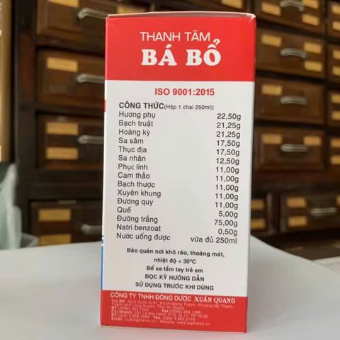 Thanh Tâm Bá Bổ Xuân Quang - Hỗ Trợ Dinh Dưỡng Kém Ăn Cho Trẻ Em - 250ml Nước Giúp Phục Hồi Sức Khỏe và Tăng Cường Cảm Giác Thèm Ăn