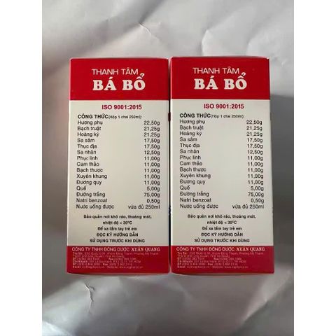 Thanh Tâm Bá Bổ Xuân Quang - Hỗ Trợ Dinh Dưỡng Kém Ăn Cho Trẻ Em - 250ml Nước Giúp Phục Hồi Sức Khỏe và Tăng Cường Cảm Giác Thèm Ăn