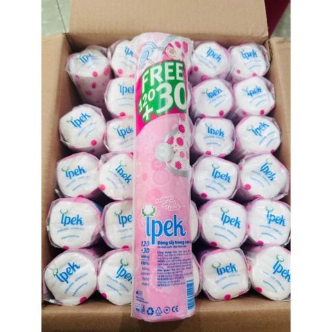 Bông Tẩy Trang Ipek 150 Miếng - 100% Cotton Tự Nhiên, Siêu Mềm Mịn, Phù Hợp Cho Da Nhạy Cảm, Tiện Lợi Mang Theo