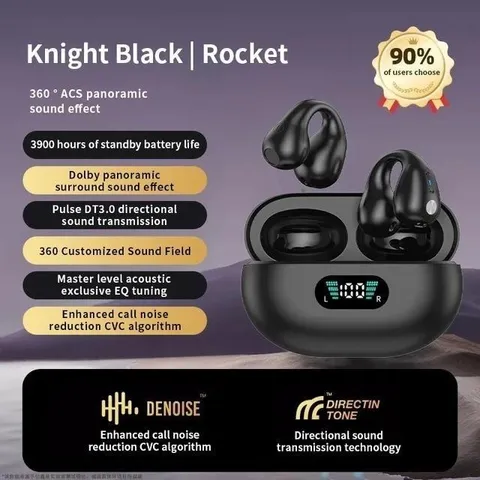 Tai nghe không dây Clip Q80 - Bluetooth V5.3 TWS chống thấm nước, âm thanh Hi-Fi, màn hình hiển thị pin, kết nối ổn định