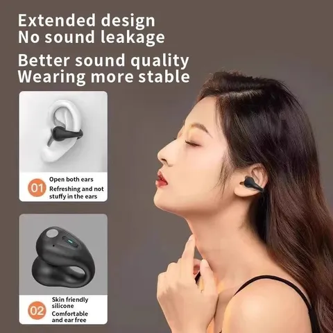 Tai nghe không dây Clip Q80 - Bluetooth V5.3 TWS chống thấm nước, âm thanh Hi-Fi, màn hình hiển thị pin, kết nối ổn định