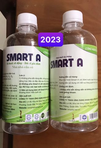 Dung Dịch Sát Khuẩn SmartA 500ml - Khử Khuẩn Da, Vệ Sinh Mũi Họng An Toàn, Hiệu Quả 99.9% - Sản Phẩm Made in Vietnam