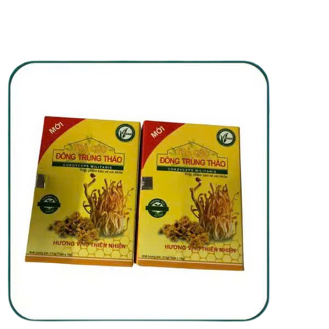 Trà Hoa Cúc Đông Trùng Hạ Thảo - Hỗ Trợ Tăng Cường Sức Đề Kháng, Bồi Bổ Cơ Thể - Hộp 14 Gói Thảo Mộc Tự Nhiên