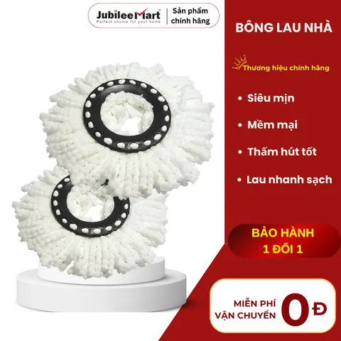 Combo 5 Bông Lau Nhà Thay Thế 360 Độ - Microfiber Thấm Hút Tốt, Giao Màu Ngẫu Nhiên Cho Nhà Bếp