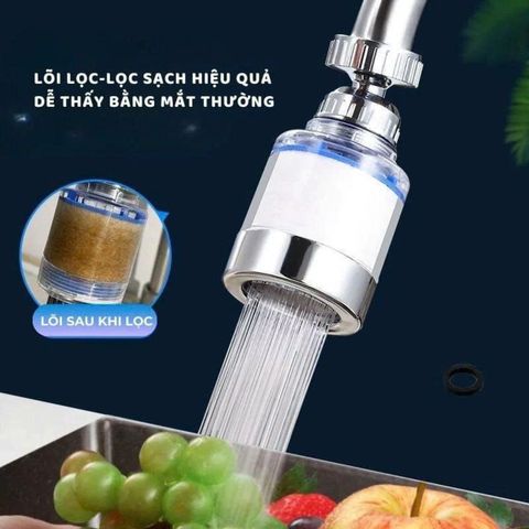 Đầu Vòi Lọc Nước Đa Năng Gắn Vòi Trực Tiếp - Thiết Kế Nhỏ Gọn, Dễ Dàng Lắp Đặt, Lọc Nước Sạch Không Cần Điện