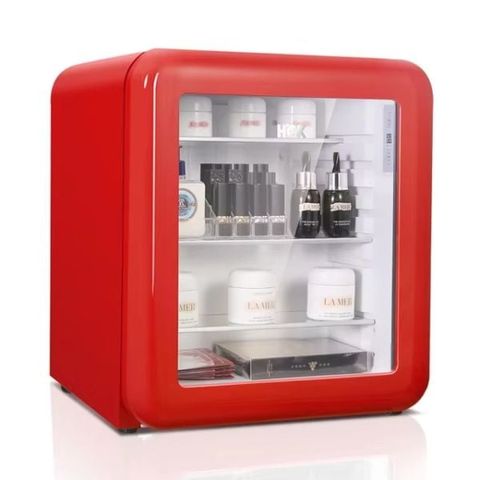 Tủ Lạnh Mini HCK 48L Đỏ - Tủ Lạnh Kiểu Dáng Sang Trọng, Lưu Trữ Mỹ Phẩm, Đồ Uống, Hoạt Động Êm Ái, Bảo Hành 2 Năm