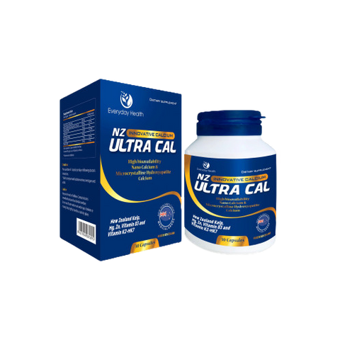 Viên uống Canxi Nano NZ-Ultra Cal - Bổ sung Canxi, Vitamin D3 và K2, Dạng viên 30 Viên, Hỗ trợ sức khỏe xương khớp từ New Zealand
