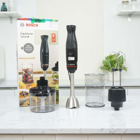 Máy Xay Cầm Tay Bosch MSM4B624 - Công Suất 1000W, Thiết Kế Công Thái Học, An Toàn Không Chứa BPA, Lý Tưởng Cho Món Sinh Tố