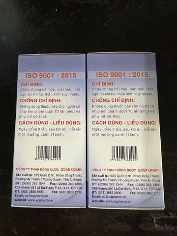 Siro Bổ Tâm Xuân Quang 250ml - Giúp Ngủ Ngon, Giảm Mệt Mỏi, Hỗ Trợ Hệ Thần Kinh, Phục Hồi Sức Khỏe