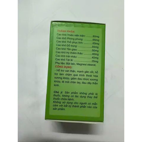 Viên uống Cơ Khớp Kung Fu Vĩnh Xuân - Hỗ trợ Xương Khớp, Giảm Đau Nhức, Tăng Cường Sức Khỏe, Chống Thoái Hóa Xương Khớp, 40 Viên