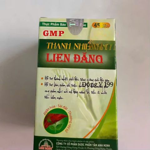Viên Thanh Nhiệt Liên Đăng 45 Viên - Thực Phẩm Chức Năng Hỗ Trợ Giải Độc, Mát Gan, Giảm Nổi Mề Đay, Vàng Da, Tiểu Ít