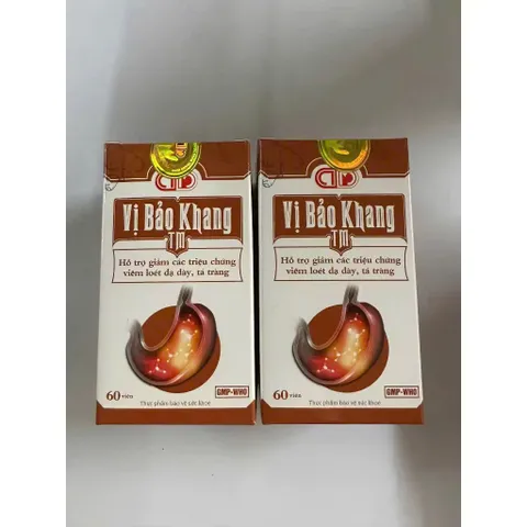 Vi Bảo Khang TM - Hỗ Trợ Giảm Viêm Dạ Dày & Trào Ngược, 60 Viên Hỗ Trợ Tiêu Hóa Hiệu Quả Cho Tất Cả Mọi Người