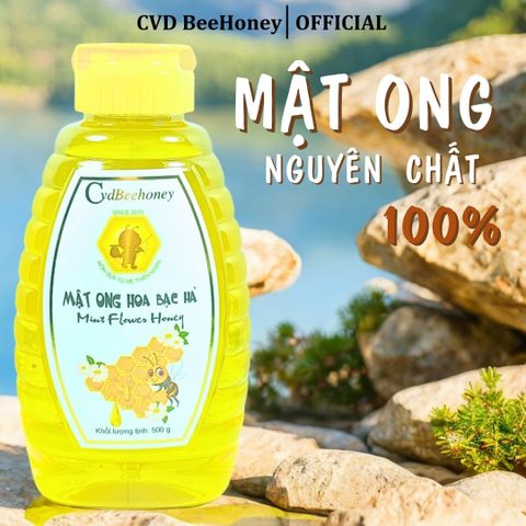 Mật Ong Nguyên Chất CvdBeehoney 100% Từ Hoa Bạc Hà - Tăng Sức Đề Kháng, Giảm Ho, Hỗ Trợ Làm Đẹp Tự Nhiên