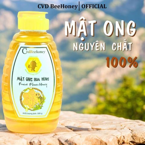 Mật Ong Nguyên Chất CvdBeehoney 100% - Tăng Cường Sức Đề Kháng, Làm Đẹp Da, Giảm Ho, Ngọt Tinh Khiết Từ Hoa Rừng