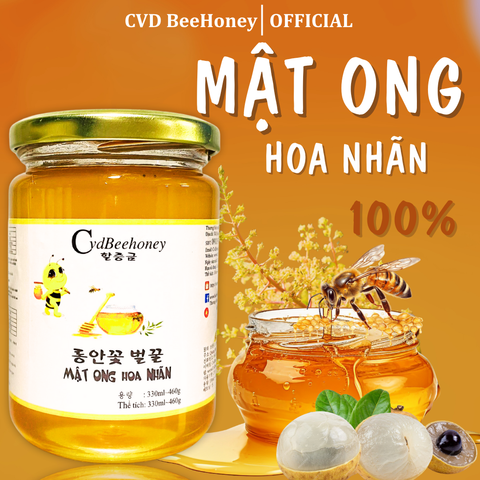 Mật Ong Hoa Nhãn Nguyên Chất CVDBEEHONEY 460g - Tăng Đề Kháng, Làm Đẹp Da, Sản Phẩm Tự Nhiên 100% Việt Nam
