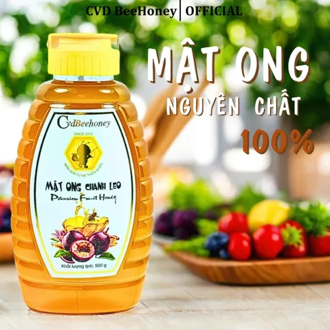 Mật Ong Nguyên Chất Chanh Leo CvdBeehoney 500g - Tăng Đề Kháng, Giúp Đẹp Da, Từ Tự Nhiên, Hàng Việt Nam Chất Lượng Cao