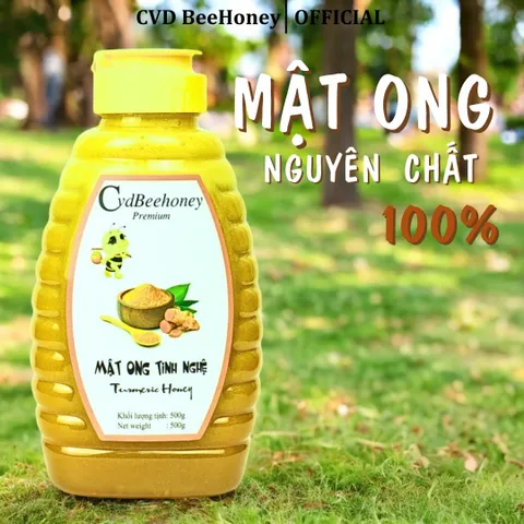 Mật Ong Tinh Nghệ Nguyên Chất CVDBEEHONEY 500g - Tăng Đề Kháng, Phục Hồi Sức Khỏe, Chăm Sóc Da Tự Nhiên, Mật Ong Từ Rừng