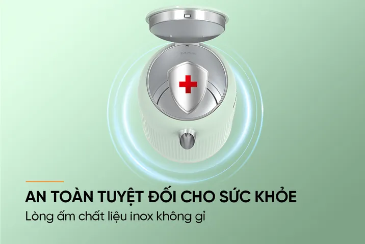 ẤM SIÊU TỐC INOX 2 LỚP 2.8L SUNHOUSE SHD1364 - Dung tích lớn