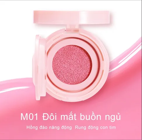 Má hồng kem Mooekiss phấn má hồng cushion Matte 3.2G