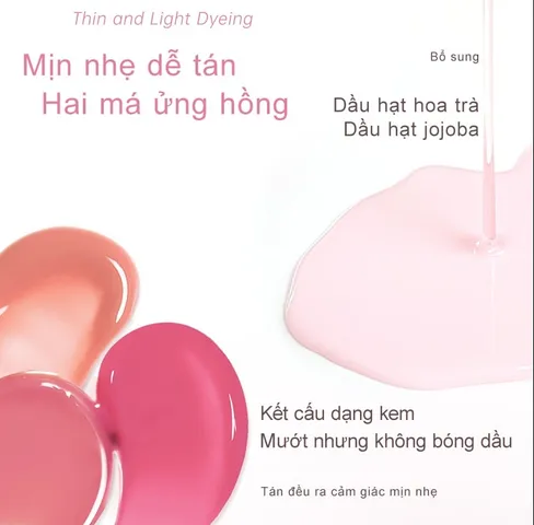 Má hồng kem Mooekiss phấn má hồng cushion Matte 3.2G