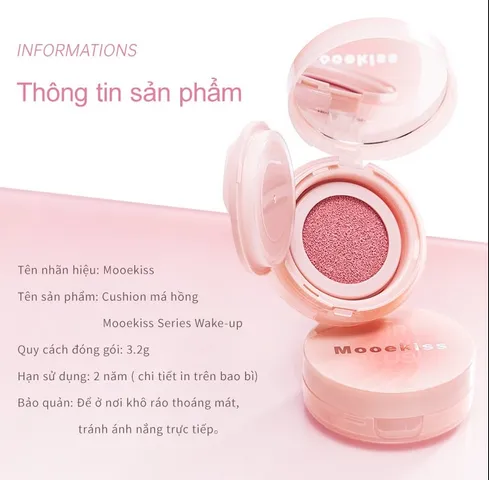 Má Hồng Dạng Kem Mooekiss Air Cushion Blush Matte 3.2G