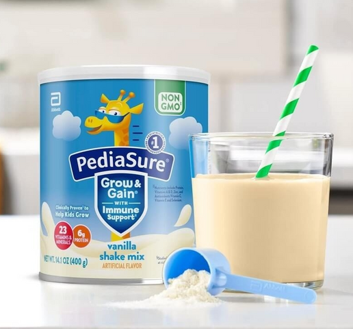 Sữa Pediasure Grow & Gain vị Vani 400g - Dinh dưỡng toàn diện cho trẻ 1-10 tuổi, hỗ trợ tăng cân và chiều cao