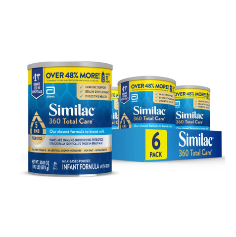 Sữa Similac 360 Total Care 873g - Sữa công thức cho bé 0-12 tháng, HMO Prebiotics hỗ trợ miễn dịch và tăng cường tiêu hóa