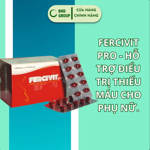 FERCIVIT PRO - HỖ TRỢ THIẾU MÁU CHO PHỤ NỮ.