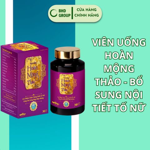 Viên Uống Hoàn Mộng Thảo - Hỗ Trợ Cân Bằng Nội Tiết Tố Nữ, Giảm Nám Da, Hỗ Trợ Sức Khỏe Phụ Nữ Tuổi Tiền Mãn Kinh