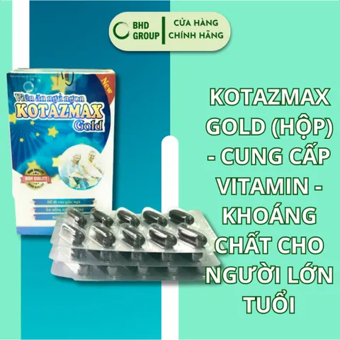 Viên Uống Tổng Hợp Kotazmax Gold - Bổ Sung Vitamin, Khoáng Chất, Hỗ Trợ Ngủ Sâu và Tăng Cường Tiêu Hóa Cho Người Lớn Tuổi