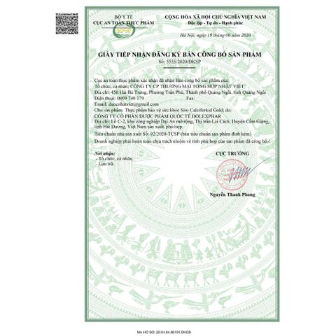 Thực Phẩm Chức Năng Canciforkid Gold - Bổ Sung Canxi Cho Bé, Phát Triển Chiều Cao, Ngăn Ngừa Loãng Xương, Hỗ Trợ Tăng Cường sức Khỏe