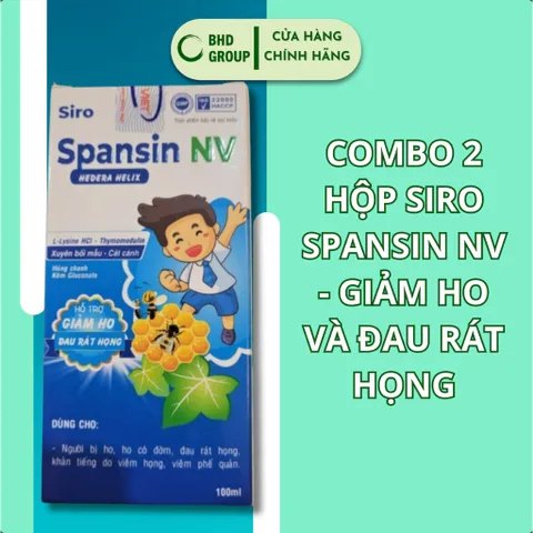 COMBO 2 HỘP SIRO SPANSIN NV - GIẢM HO VÀ ĐAU RÁT HỌNG