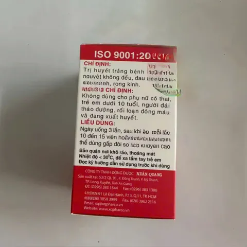 Bạch Đái Hoàn Xuân Quang 50g - Thực Phẩm Chức Năng Hỗ Trợ Kinh Nguyệt Không Đều và Giảm Đau Bụng Kinh Cho Phụ Nữ