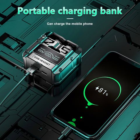 Tai Nghe Bluetooth Gaming M25 TWS 5.3 - Âm Thanh 9D Bass Căng, Chống Nước IPX7, Thời Gian Sử Dụng 6 Giờ - Tai Nghe Không Dây Nhét Tai Chơi Game