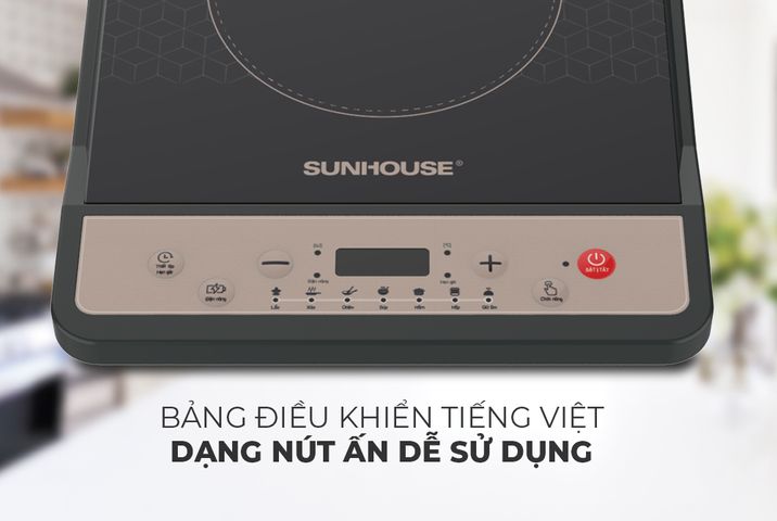 Bếp Từ Đơn Sunhouse SHD6160 - Công Suất 1800W, Kính Ceramic Bền, Tặng Kèm Nồi Lẩu Đa Năng, Bảo Hành 12 Tháng