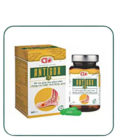 Viên Uống Antigux TM - Hỗ Trợ Giảm Đau Khớp, Gút, 60 Viên - Thực Phẩm Chức Năng Giúp Cải Thiện Sức Khỏe Xương Khớp