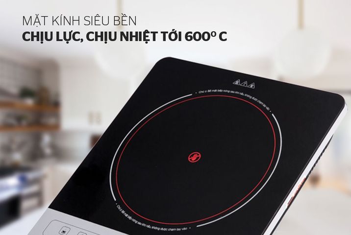 Bếp Hồng Ngoại Cảm Ứng SUNHOUSE SHD6005 - 2000W, Không Kén Nồi, Mặt Kính Siêu Bền, Điều Khiển Chip Điện Tử, Giải Pháp Nấu Nướng Tiện Lợi