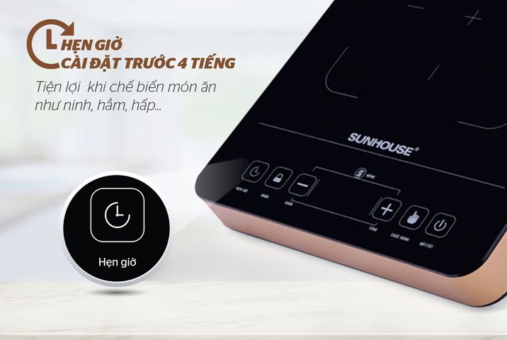 Bếp Hồng Ngoại Cảm Ứng SUNHOUSE SHD6015 - Công Suất 2000W, Màn Hình LED, An Toàn Cho Gia Đình, Bảo Hành 12 Tháng