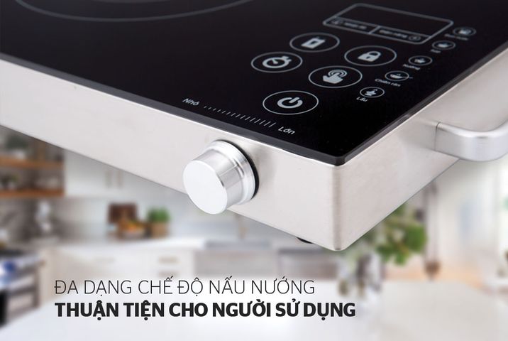 Bếp Hồng Ngoại Cảm Ứng Sunhouse SHD6017 - Công Suất 2000W, Kích Thước 360x280mm, Đa Năng Sử Dụng Tất Cả Nồi
