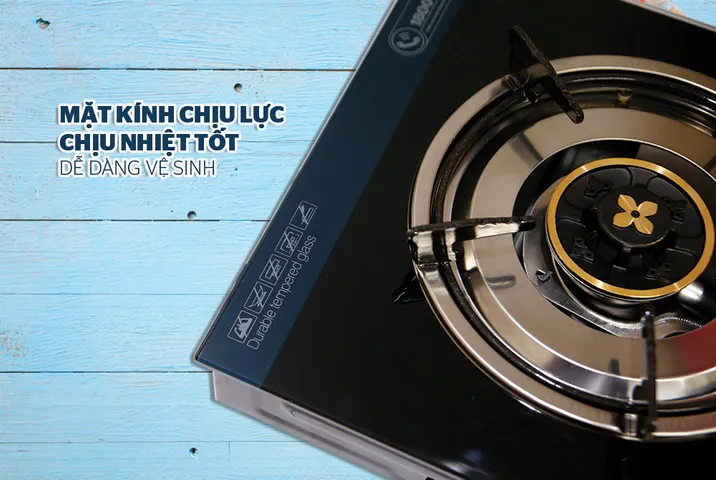 Bếp Gas Dương Đơn Kính SUNHOUSE SHB212KT - Bếp Gas Họng Thường Dùng Bình Gas Lớn Tiết Kiệm, Thiết Kế Hiện Đại, Dễ Dàng Vệ Sinh