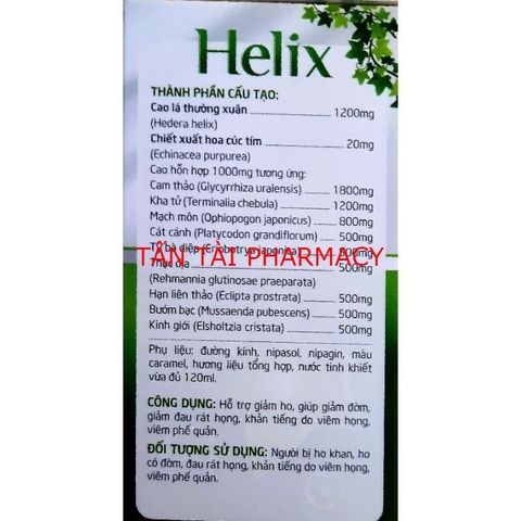 ✅[CHÍNH HÃNG, SỈ INBOX]  Siro ho cho phụ nữ có thai và cho trẻ em HELIX - Hộp 30 gói