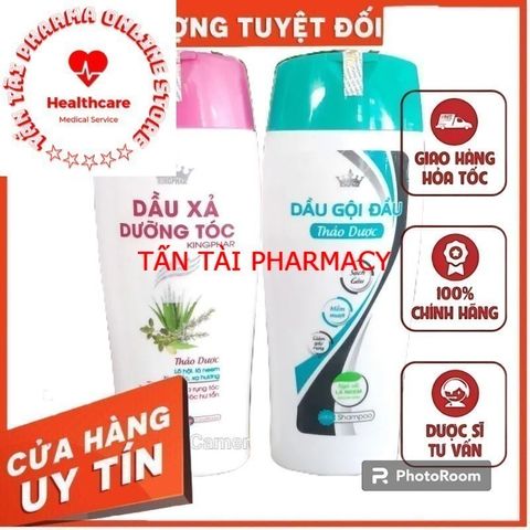 ✅[CHÍNH HÃNG, SỈ INBOX]  Dầu gội và dầu xả thảo dược Kingphar - sạch gàu, mềm mượt, giảm gãy rụng